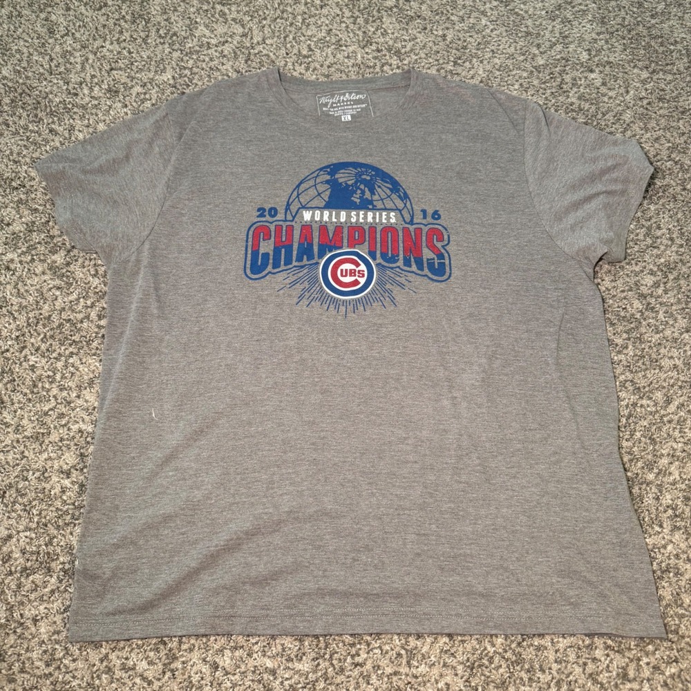 Wright & Ditson Chicago Cubs 2016 World Series Champions Gray T-Shirt Mens XL